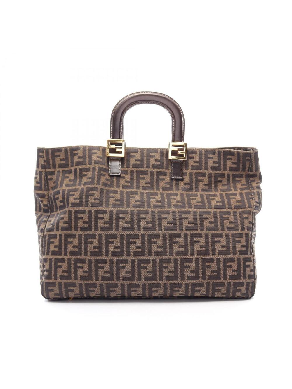 Fendi Zucca Tote Handbag Canvas Leather #362890F11B